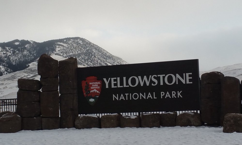 Yellowstone National Park National Park Service Sign